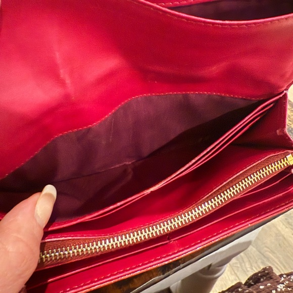 Miu Miu Red Croc-Embossed Clutch with Gold Chain W/COA - Picture 9 of 16